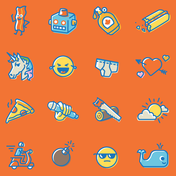 Sample stickers from the Rag Tag Stickers 2.0 pack